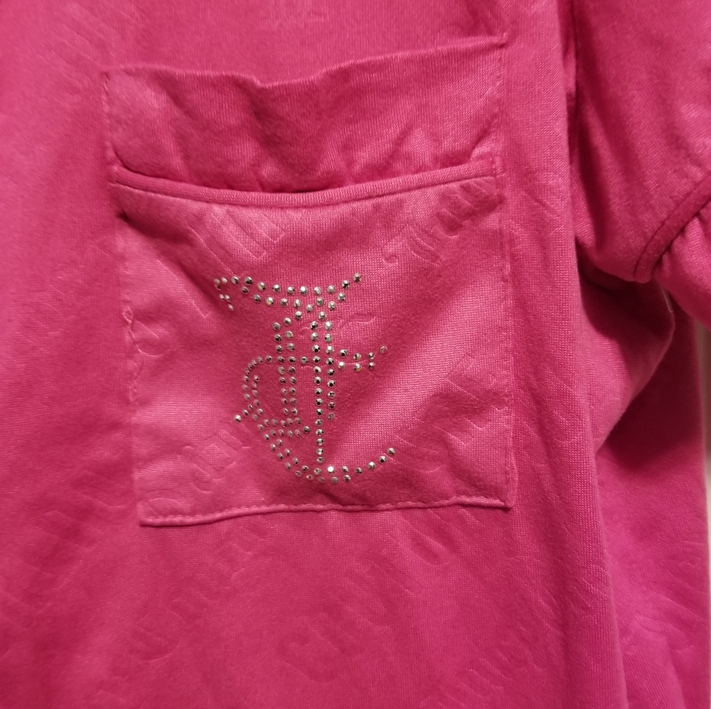 Juicy Couture Sleepwear Shirt Women's Size M Color Pink - Picture 4 of 7